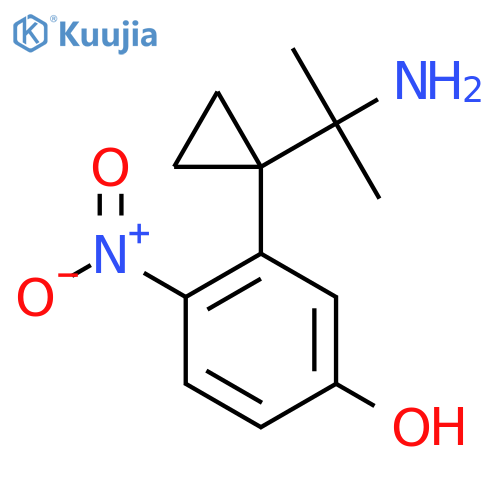 3-1-(2-aminopropan-2-yl)cyclopropyl-4-nitrophenol structure