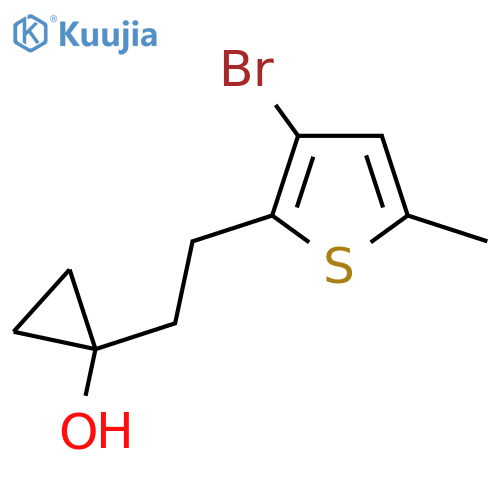 1-2-(3-bromo-5-methylthiophen-2-yl)ethylcyclopropan-1-ol structure