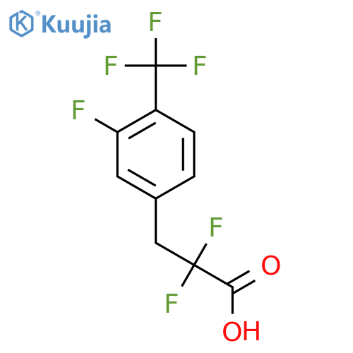 2,2-difluoro-3-3-fluoro-4-(trifluoromethyl)phenylpropanoic acid structure
