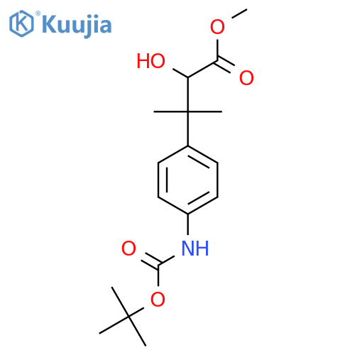 methyl 3-(4-{(tert-butoxy)carbonylamino}phenyl)-2-hydroxy-3-methylbutanoate structure