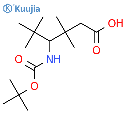 4-{(tert-butoxy)carbonylamino}-3,3,5,5-tetramethylhexanoic acid structure