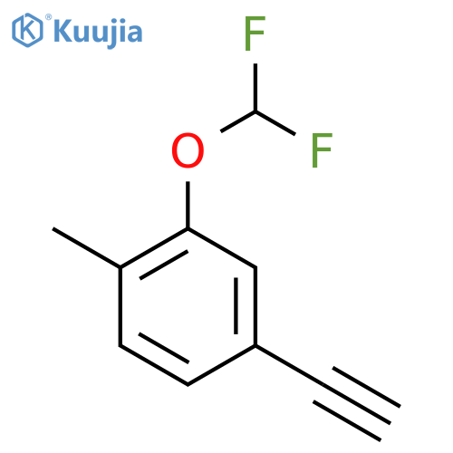 2-(difluoromethoxy)-4-ethynyl-1-methylbenzene structure