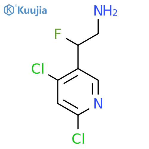 2-(4,6-dichloropyridin-3-yl)-2-fluoroethan-1-amine structure