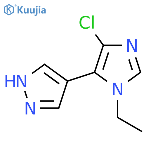4-chloro-1-ethyl-5-(1H-pyrazol-4-yl)-1H-imidazole structure