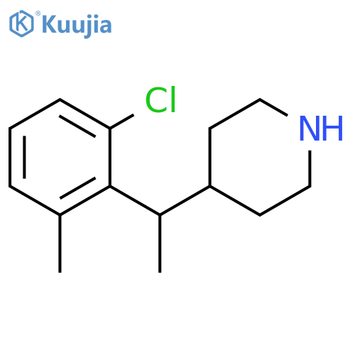 4-1-(2-chloro-6-methylphenyl)ethylpiperidine structure