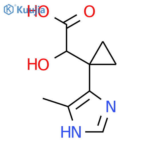 2-hydroxy-2-1-(4-methyl-1H-imidazol-5-yl)cyclopropylacetic acid structure