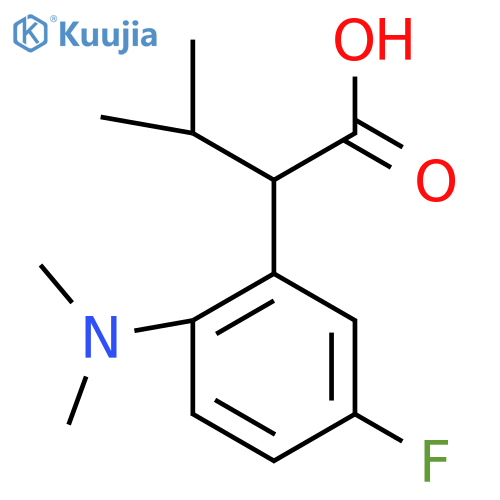 2-2-(dimethylamino)-5-fluorophenyl-3-methylbutanoic acid structure