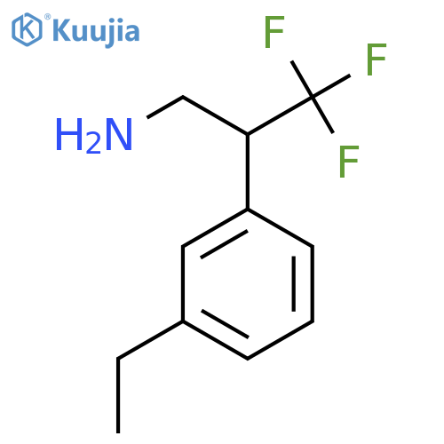 2-(3-ethylphenyl)-3,3,3-trifluoropropan-1-amine structure