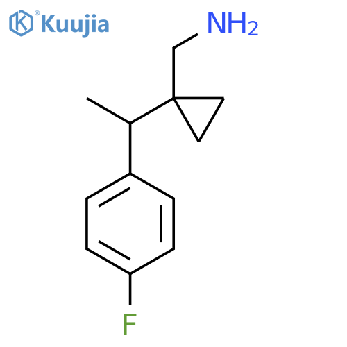 {1-1-(4-fluorophenyl)ethylcyclopropyl}methanamine structure