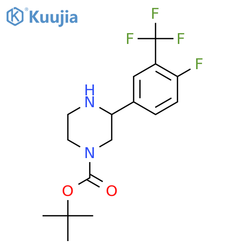 tert-butyl 3-4-fluoro-3-(trifluoromethyl)phenylpiperazine-1-carboxylate structure
