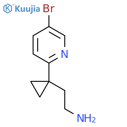 2-1-(5-bromopyridin-2-yl)cyclopropylethan-1-amine structure