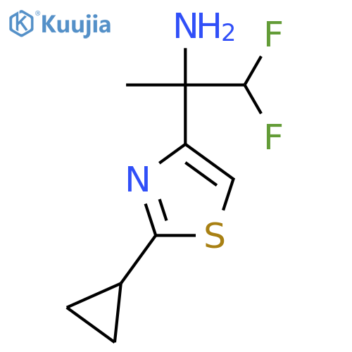 2-(2-cyclopropyl-1,3-thiazol-4-yl)-1,1-difluoropropan-2-amine structure