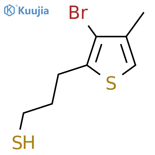 3-(3-bromo-4-methylthiophen-2-yl)propane-1-thiol structure