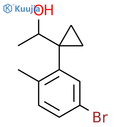 1-1-(5-bromo-2-methylphenyl)cyclopropylethan-1-ol structure