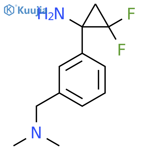 1-{3-(dimethylamino)methylphenyl}-2,2-difluorocyclopropan-1-amine structure