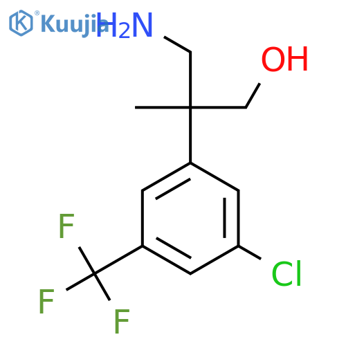 3-amino-2-3-chloro-5-(trifluoromethyl)phenyl-2-methylpropan-1-ol structure