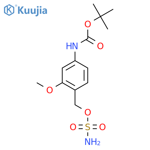 tert-butyl N-{3-methoxy-4-(sulfamoyloxy)methylphenyl}carbamate structure