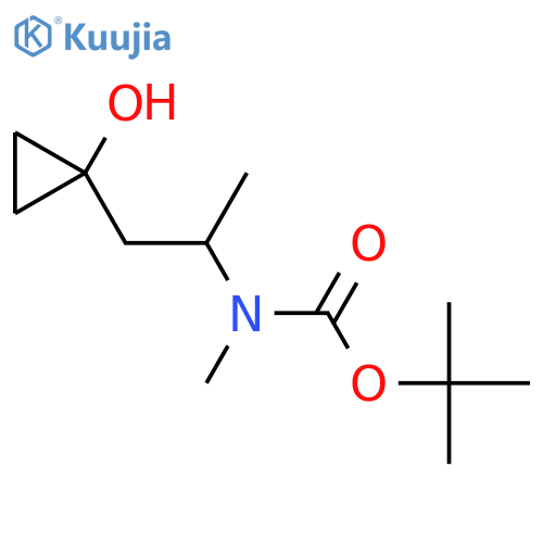 tert-butyl N-1-(1-hydroxycyclopropyl)propan-2-yl-N-methylcarbamate structure