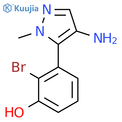 3-(4-amino-1-methyl-1H-pyrazol-5-yl)-2-bromophenol structure