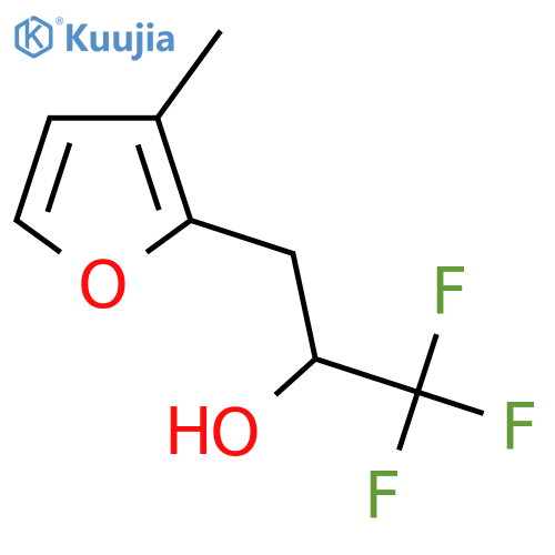 1,1,1-trifluoro-3-(3-methylfuran-2-yl)propan-2-ol structure