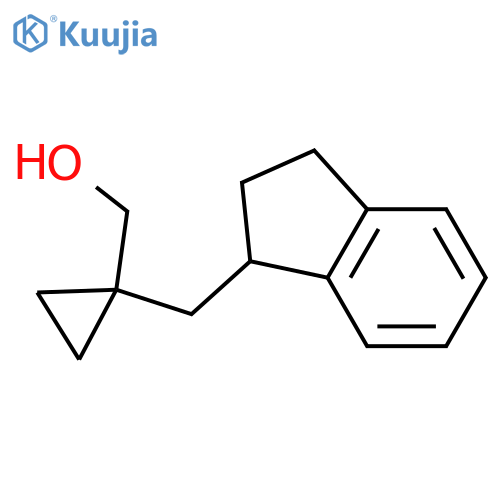 {1-(2,3-dihydro-1H-inden-1-yl)methylcyclopropyl}methanol structure