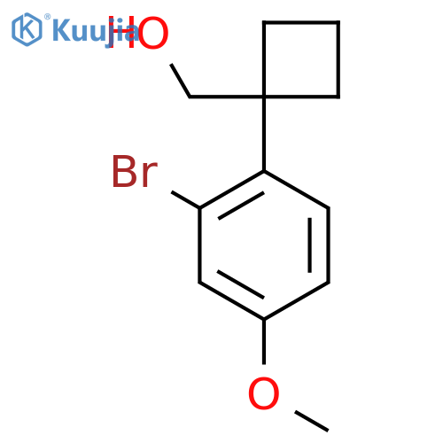 1-(2-bromo-4-methoxyphenyl)cyclobutylmethanol structure