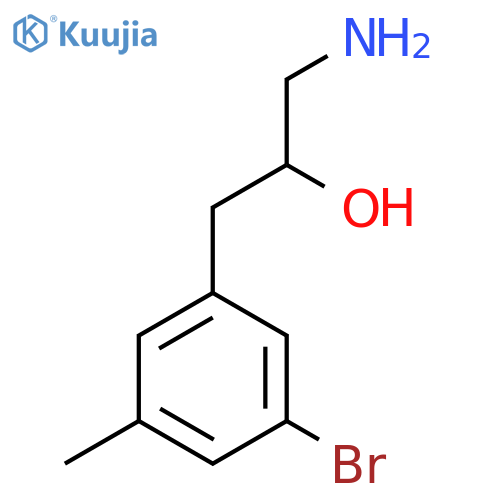 1-amino-3-(3-bromo-5-methylphenyl)propan-2-ol structure
