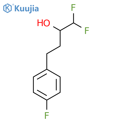 1,1-difluoro-4-(4-fluorophenyl)butan-2-ol structure