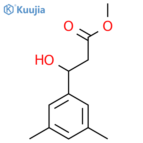 methyl 3-(3,5-dimethylphenyl)-3-hydroxypropanoate structure