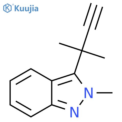 2-methyl-3-(2-methylbut-3-yn-2-yl)-2H-indazole structure