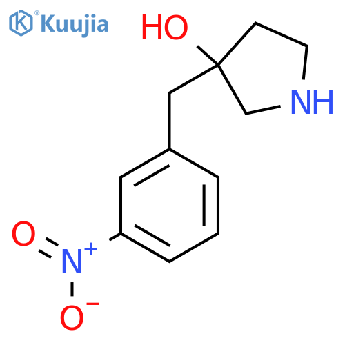 3-(3-nitrophenyl)methylpyrrolidin-3-ol structure