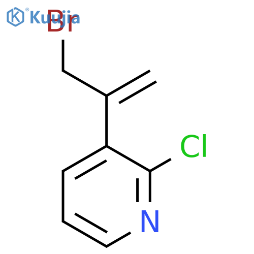 3-(3-bromoprop-1-en-2-yl)-2-chloropyridine structure