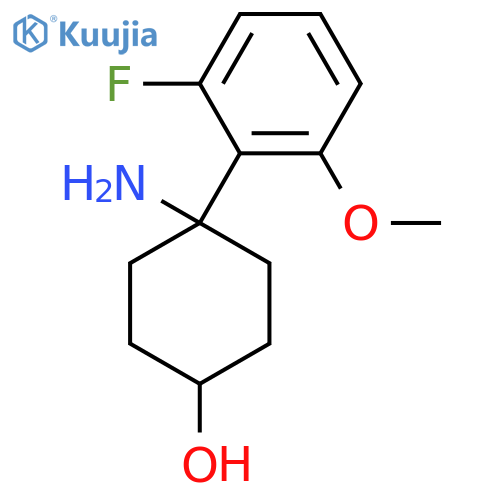 4-amino-4-(2-fluoro-6-methoxyphenyl)cyclohexan-1-ol structure