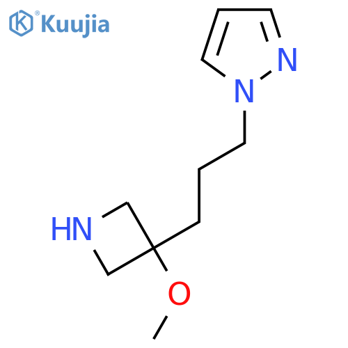 1-3-(3-methoxyazetidin-3-yl)propyl-1H-pyrazole structure