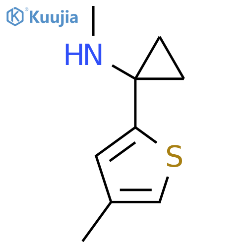 N-methyl-1-(4-methylthiophen-2-yl)cyclopropan-1-amine structure