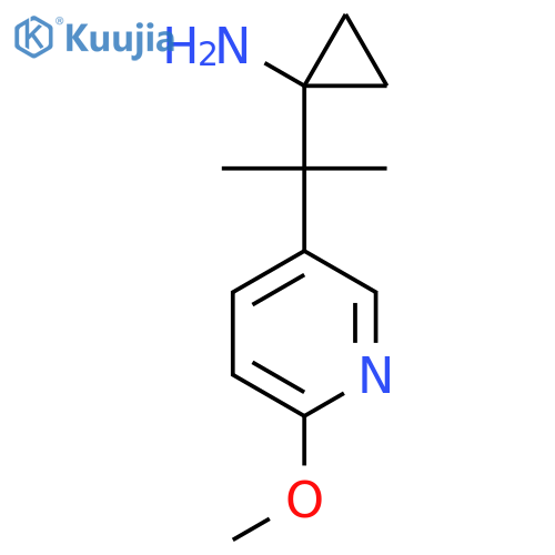 1-2-(6-methoxypyridin-3-yl)propan-2-ylcyclopropan-1-amine structure