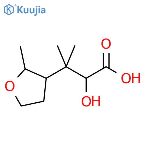 2-hydroxy-3-methyl-3-(2-methyloxolan-3-yl)butanoic acid structure