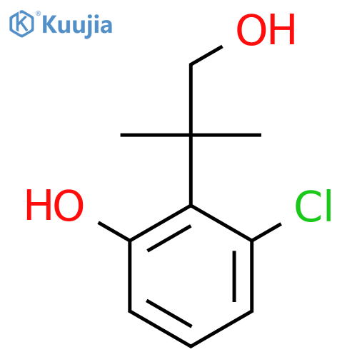 3-chloro-2-(1-hydroxy-2-methylpropan-2-yl)phenol structure
