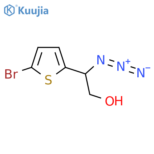 2-azido-2-(5-bromothiophen-2-yl)ethan-1-ol structure