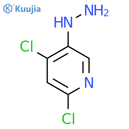 2,4-dichloro-5-hydrazinylpyridine structure