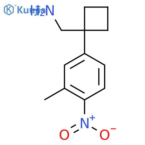 1-(3-methyl-4-nitrophenyl)cyclobutylmethanamine structure