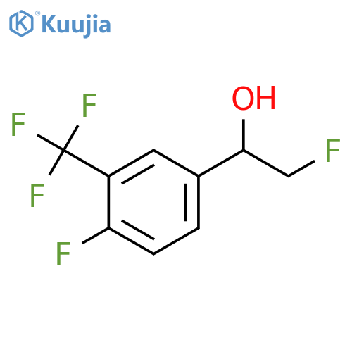 2-fluoro-1-4-fluoro-3-(trifluoromethyl)phenylethan-1-ol structure
