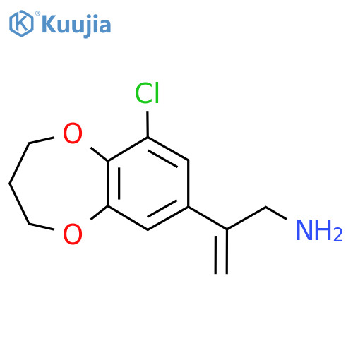 2-(9-chloro-3,4-dihydro-2H-1,5-benzodioxepin-7-yl)prop-2-en-1-amine structure