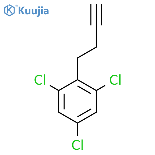 2-(but-3-yn-1-yl)-1,3,5-trichlorobenzene structure