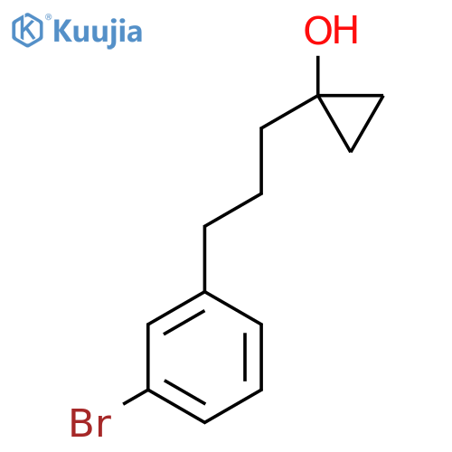 1-3-(3-bromophenyl)propylcyclopropan-1-ol structure