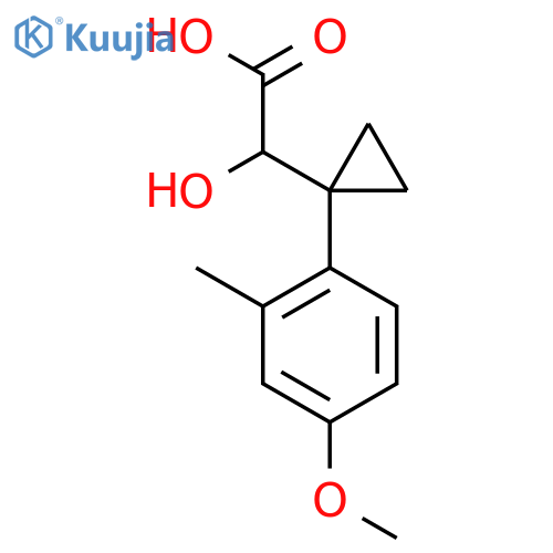 2-hydroxy-2-1-(4-methoxy-2-methylphenyl)cyclopropylacetic acid structure