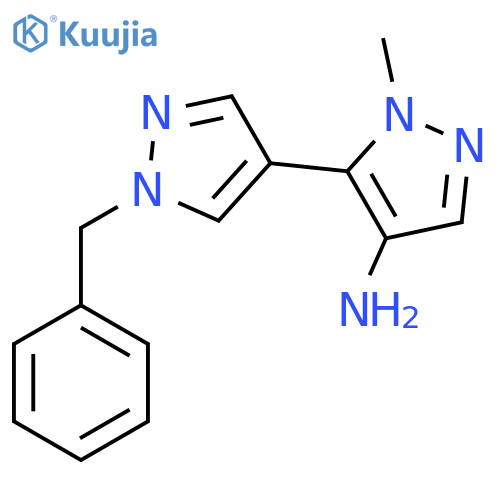 5-(1-benzyl-1H-pyrazol-4-yl)-1-methyl-1H-pyrazol-4-amine structure