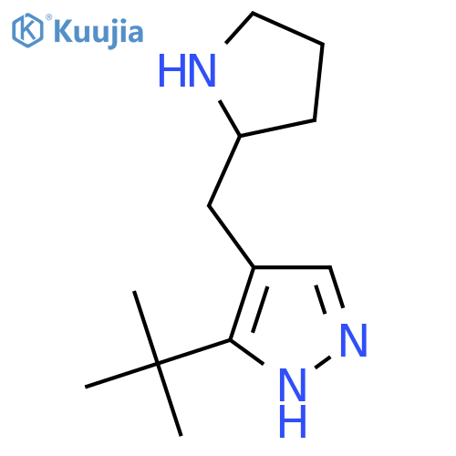 3-tert-butyl-4-(pyrrolidin-2-yl)methyl-1H-pyrazole structure