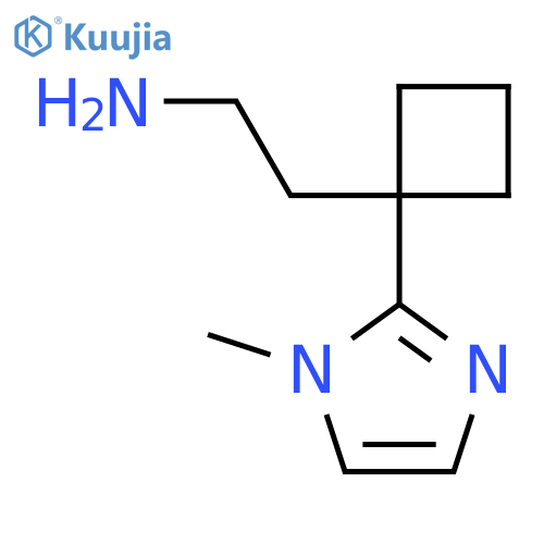 2-1-(1-methyl-1H-imidazol-2-yl)cyclobutylethan-1-amine structure
