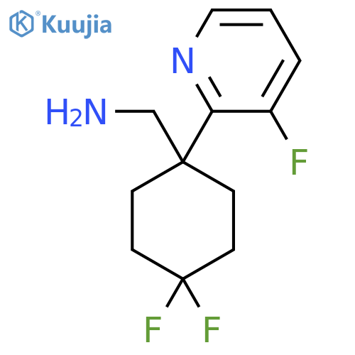 4,4-difluoro-1-(3-fluoropyridin-2-yl)cyclohexylmethanamine structure